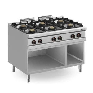 Fogão a Gás 6 Queimadores com Móvel Aberto Magnus F6G M9120 NV